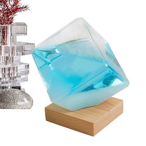 Storm Glass Wetterstation | Große Würfel-Wettervorhersageflasche - Stilvolles Flüssigkeitsbarometer, praktisches Wetterbarometer für Hochzeit, Wohnzimmer, Desktop Storm Glass Wetterstation | Große Würfel-Wettervorhersageflasche - Stilvolles Flüssigkeitsbarometer, praktisches Wetterbarometer für Hochzeit, Wohnzimmer, Desktop von Nuytghr