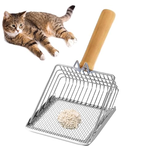 Streuschaufel, Katzenstreu, tiefe Schaufel, Metallschaufel, Sieb, Edelstahl, antihaftbeschichtet, strapazierfähig, für Kätzchen, Haustiere, kleine Rassen Streuschaufel, Katzenstreu, tiefe Schaufel, Metallschaufel, Sieb, Edelstahl, antihaftbeschichtet, strapazierfähig, für Kätzchen, Haustiere, kleine Rassen von Nuytghr