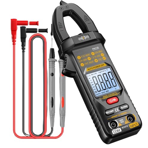 Stromzange | 4000 Counts Automatischer Messbereich Strommessgerät | Berührungslose Digital Stromzange für Elektriker Strom Spannung DC AC Elektro Haus Garage Werkstatt Stromzange | 4000 Counts Automatischer Messbereich Strommessgerät | Berührungslose Digital Stromzange für Elektriker Strom Spannung DC AC Elektro Haus Garage Werkstatt von Nuytghr