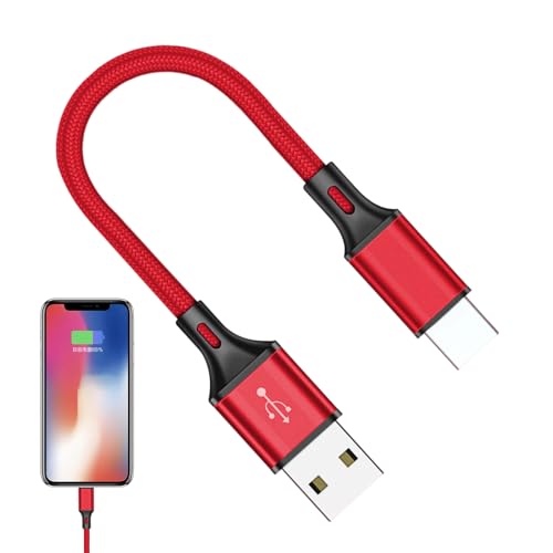 Type C Cable, 25cm Extra Long Charging Cord, Lightweight Nylon Charger Wire for Fast Power Delivery, Portable Data Transfer Use at Home, Office, and Travel Convenience Type C Cable, 25cm Extra Long Charging Cord, Lightweight Nylon Charger Wire for Fast Power Delivery, Portable Data Transfer Use at Home, Office, and Travel Convenience von Nuytghr
