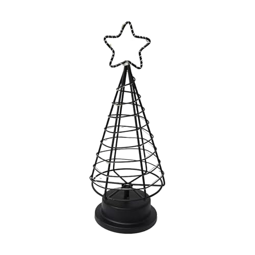 Weihnachtsbaum-Nachtlicht – Weihnachtsbaum-Tischlampe mit Stern – Tischdekoration, Schreibtischleuchte für Zuhause, Urlaub, Party, Outdoor, Terrasse, Hof von Nuytghr