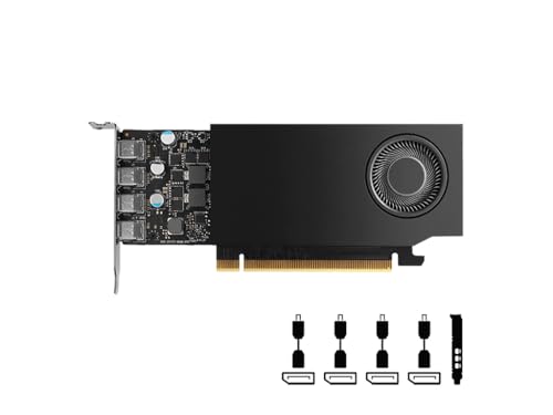 Nvidia RTX A400 4GB GDDR6 Professional Grafikkarte, VCNRTXA400-SB, Single Slot, Low Profile, 768 CUDA Cores, PCI Express 4.0, 4x Mini DisplayPort 1.4a, 50W (Renewed) von NVIDIA