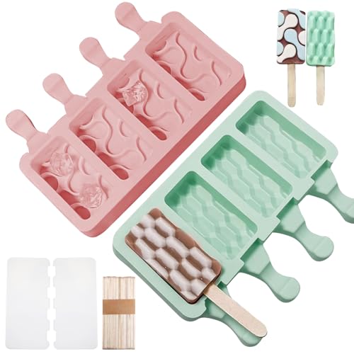 Eisformen Eis am Stiel Wassereis Formen Eisformen Silikon, Eis Formen für Stieleis Eisbehälter für Selbstgemachtes Eis Selber Machen Formen Stieleisformen Eisförmchen Popsicle Molds Ice Cream Mold - A Eisformen Eis am Stiel Wassereis Formen Eisformen Silikon, Eis Formen für Stieleis Eisbehälter für Selbstgemachtes Eis Selber Machen Formen Stieleisformen Eisförmchen Popsicle Molds Ice Cream Mold - A von Nvseaty