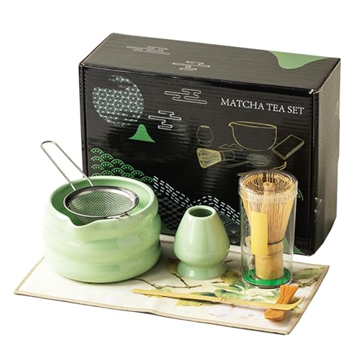 7 Stück Matcha Set Matcha Besen Set mit Matcha Schale und Sieb Matcha Tee Set Grün 7 Stück Matcha Set Matcha Besen Set mit Matcha Schale und Sieb Matcha Tee Set Grün von Nwvuop