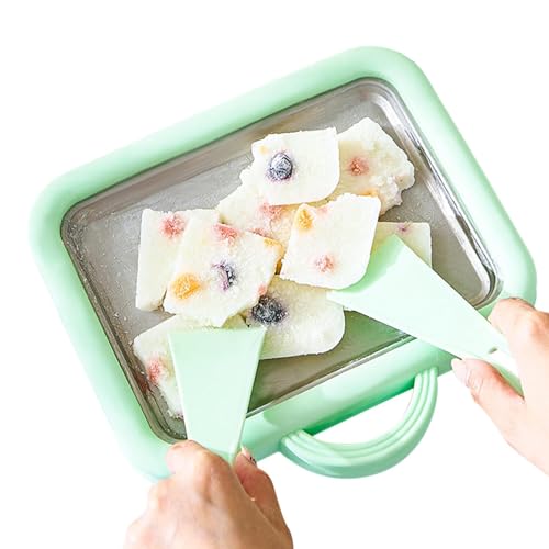 Gerollte Eismaschine, Instant-Gelato-Pfanne - Edelstahl-Rolleismaschine | Gefrorene Joghurtmaschine, Eisbrötchenmaschine aus lebensmittelechtem Edelstahl für zu Hause von Nxbuynef