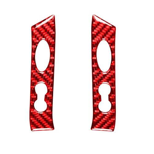 Dekorative Aufkleber Für Mini Für Cooper Für R50 Für R53 2002-2004 Carbon Fiber Lenkrad Taste Panel Abdeckung Dekorative Aufkleber Innenraum Autoteilen (Color : Red C) von Nxxgsbhd