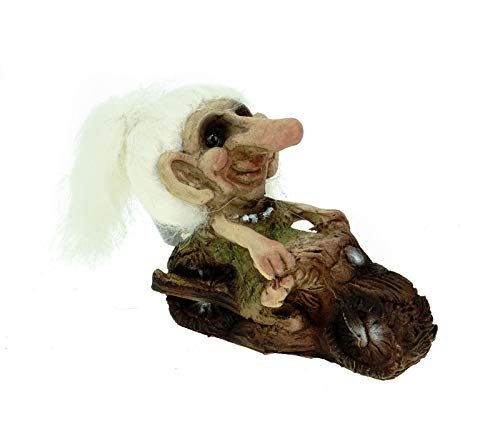 NY Form Troll Original Lady fährt Motorrad Figur Fabelwesem Norwegen von Ny Form