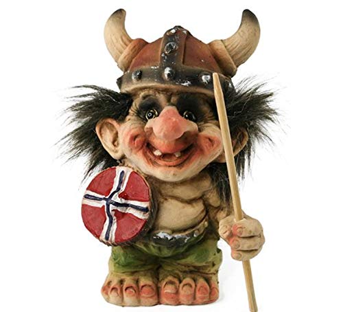 Ny Form Original Troll Vikingertroll mit Speer und Schild Figur Fabelwesem von Ny Form