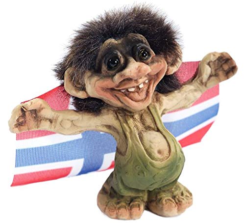 ORIGINAL NORWEGISCHE TROLLE * NyForm Troll mit Zertifikat 017 * Troll mit Hosenträgern und Flagge 12cm ORIGINAL NORWEGISCHE TROLLE * NyForm Troll mit Zertifikat 017 * Troll mit Hosenträgern und Flagge 12cm von Ny Form