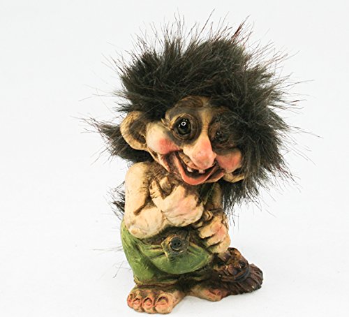 original norwegischer NyForm Troll nr. 003 mit Besen, 9cm von Ny Form