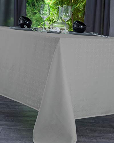 Nydel Damast Tischdecke Venezia (Chamois, 160 x 350 cm) von Nydel