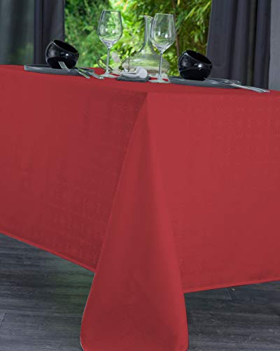 Nydel Damast Tischdecke Venezia (Rot, 160 x 300 cm) von Nydel