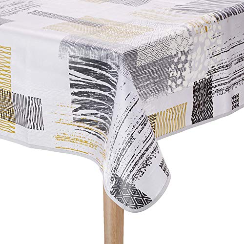 Nydel EW363084313 Tischdecke, Textur, schmutzabweisend, Baumwolle, Grau, 160 x 300 cm von Nydel