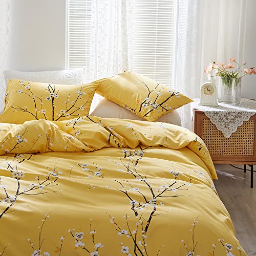 Nyescasa Bettwäsche 135x200 2 Teilig Gelb Blumen Botanisch Muster Bettwäsche-Set Blume Zweig Design Wendebettwäsche Weiche Mikrofaser Bettbezug mit Reißverschluss und Kissenbezug 80x80cm Nyescasa Bettwäsche 135x200 2 Teilig Gelb Blumen Botanisch Muster Bettwäsche-Set Blume Zweig Design Wendebettwäsche Weiche Mikrofaser Bettbezug mit Reißverschluss und Kissenbezug 80x80cm von Nyescasa