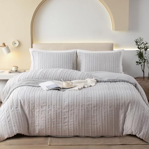Nyescasa Boho Bettwäsche 155x220 Grau Gestreift Getuftet Geometrisch Wendebettwäsche Set Renforce Mikrofaser Kinder Mädchen Bettbezug mit Reißverschluss und Kissenbezug 80x80 cm Nyescasa Boho Bettwäsche 155x220 Grau Gestreift Getuftet Geometrisch Wendebettwäsche Set Renforce Mikrofaser Kinder Mädchen Bettbezug mit Reißverschluss und Kissenbezug 80x80 cm von Nyescasa