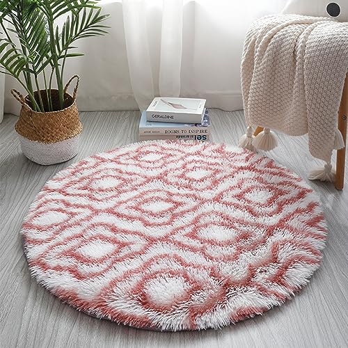 Nyescasa Hochflor Teppich Rund Langflor Wohnzimmer Teppich Modern Flauschig Weich Runder Teppich für Wohnzimmer Kinderzimmer Schlafzimmer Flur Läufer Weiß Shaggy Fuzzy Teppich Innen 160cm von Nyescasa