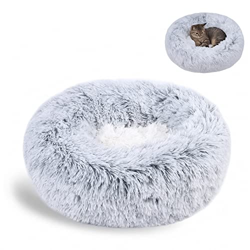 Nyescasa Katzenbett Rund Donut Hundebett Kissen Fluffy Plüsch Haustier Bett Weich Warm wasserdicht rutschfest waschbar Cuddler Nest für Kleine, Mittelgroße und Große Hunde, Katzen(M 50cm Ø, Grau) Nyescasa Katzenbett Rund Donut Hundebett Kissen Fluffy Plüsch Haustier Bett Weich Warm wasserdicht rutschfest waschbar Cuddler Nest für Kleine, Mittelgroße und Große Hunde, Katzen(M 50cm Ø, Grau) von Nyescasa