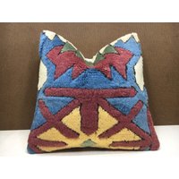 Kelim Kissen, 16x16, Dekokissen, Türkisch, Vintage, Handgewebt Kissen, Wohndekoration, Dekokissen, Akzentkissen, Boho Kissen von Nylakilimrug