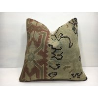 Kelim Kissen, 16x16, Dekokissen, Türkisch, Vintage, Handgewebt Kissen, Wohndekoration, Dekokissen, Akzentkissen, Boho Kissen von Nylakilimrug