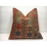 Kelim Kissen, Boho Kissen, Türkisch, Vintage, Handgewebt Kissen, Home Living, Home Dekor, Dekokissen, Akzentkissen, 16x16, Dekokissen von Nylakilimrug