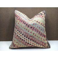 Kelim Kissen, Vintage, 20x20, Boho Kissen, Türkisch, Handgewebt Kissen, Dekokissen, Akzentkissen, Wohndeko, Dekokissen von Nylakilimrug