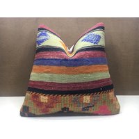 Kelim Kissen, Vintage, 20x20, Boho Kissen, Türkisch, Handgewebt Kissen, Dekokissen, Akzentkissen, Wohndeko, Dekokissen von Nylakilimrug