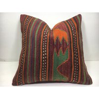 Kelim Kissen, Vintage, 20x20, Boho Kissen, Türkisch, Handgewebtes Dekokissen, Wohndeko von Nylakilimrug