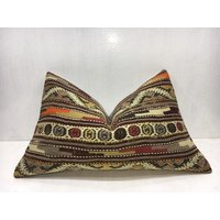 Kelim Kissenbezug, Vintage Dekorativer Kissenbezug | 16x24 Kelim Kissenbezug, Vintage Dekorativer Kissenbezug | 16x24 von Nylakilimrug
