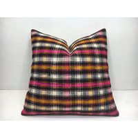 Vintage Kelim Kissenbezug, Boho Handgewebter Wurf, 16x16 von Nylakilimrug