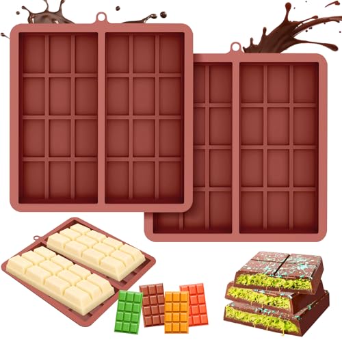 Schokoladenform Silikon Tief 2 Stück,Silikonform Schokolade Dubai Schokolade Form Antihaft-Formen Bpa-Freie Tief Schokolade Form Dubai Schokolade Form Perfekt für Schokolade Praline SüßIgkeiten Schokoladenform Silikon Tief 2 Stück,Silikonform Schokolade Dubai Schokolade Form Antihaft-Formen Bpa-Freie Tief Schokolade Form Dubai Schokolade Form Perfekt für Schokolade Praline SüßIgkeiten von Nylea
