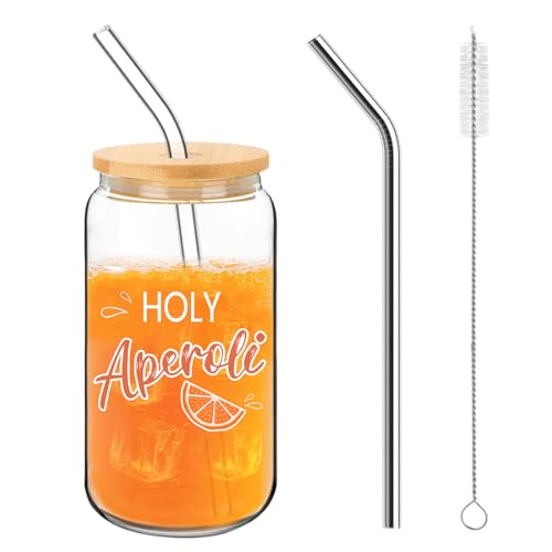 Nymora Aperol Gläser Set mit Deckel und Strohhalm, Aperol Spritz Geschenkset, Aperol Glas für Cocktails, Aperol Geschenk Nymora Aperol Gläser Set mit Deckel und Strohhalm, Aperol Spritz Geschenkset, Aperol Glas für Cocktails, Aperol Geschenk von Nymora