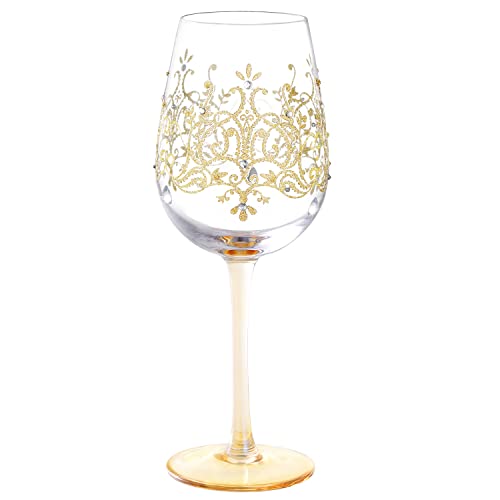 NymphFable 15oz Bunte Weingläser Goldene Krone Geschenkideen Personalisierte Geburtstagsgeschenk Für Frauen von NymphFable