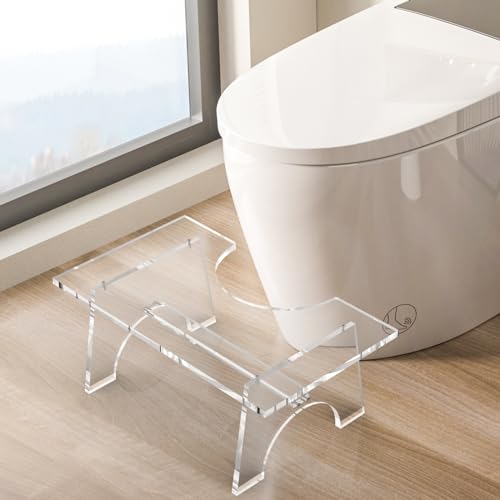 Nynelly Toilettenhocker Badezimmer Squatty WC Hocker aus Acryl,Klohocker Toiletten Hocker für Erwachsene und Kinder,Entspanntes Toilettenerlebnis,Hilfe und Unterstützung bei Hämorrhoiden, Blähungen von Nynelly