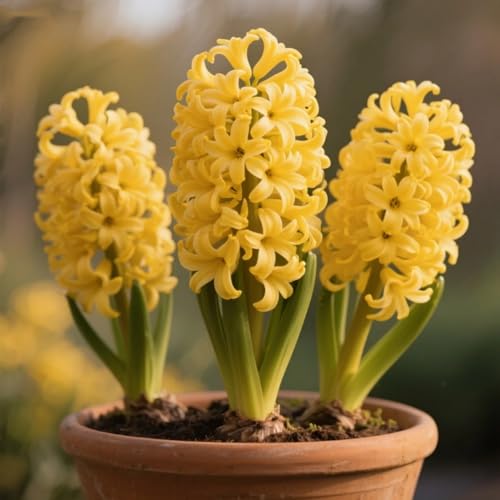 Hyazinthen, Winterhart Hyazinthen Rhizom, Adenium obesum, Mehrjährige Gartenrhizome, Seltene Hyazinthen-Gartenbepflanzung-2 Rhizome-C von Nyugs