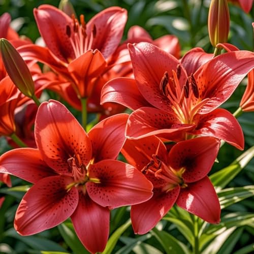 Lilien, Winterhart Lilien Rhizom, Mehrjährige Gartenrhizome, Seltene Pfingstrosen-Gartenbepflanzung-6 Rhizome-C von Nyugs