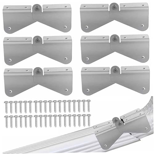 Dachrinnenscharnier, 6pcs Downspout Scharniere Edelstahl -Dachrinnenscharnier mit Schrauben Easy DIY Installation auf jeder Größe Rechteck oder Quadrat -Downspout Dachrinnenscharnier, 6pcs Downspout Scharniere Edelstahl -Dachrinnenscharnier mit Schrauben Easy DIY Installation auf jeder Größe Rechteck oder Quadrat -Downspout von Nyutcwe