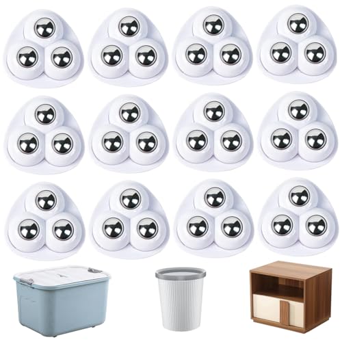Mini Caster Räder, 12 pcs Selbstkleber Caster Räder Schwere 360 -Grad -Mini -Stille für Mülldose, Aufbewahrungsbox, Möbel Mini Caster Räder, 12 pcs Selbstkleber Caster Räder Schwere 360 -Grad -Mini -Stille für Mülldose, Aufbewahrungsbox, Möbel von Nyutcwe
