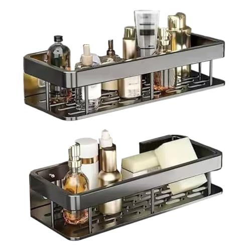 Nyutcwe 2 Stcs Wand Caddy Rechteck mit Zwei Schicht Aluminiumlegierung 15x5x2 in Duschregalen Badezimmer Selbstklebendem Hochleistungs-Wandentwässerungspeicher für Büro, Küche ohne Bohrer Caddy Nyutcwe 2 Stcs Wand Caddy Rechteck mit Zwei Schicht Aluminiumlegierung 15x5x2 in Duschregalen Badezimmer Selbstklebendem Hochleistungs-Wandentwässerungspeicher für Büro, Küche ohne Bohrer Caddy von Nyutcwe