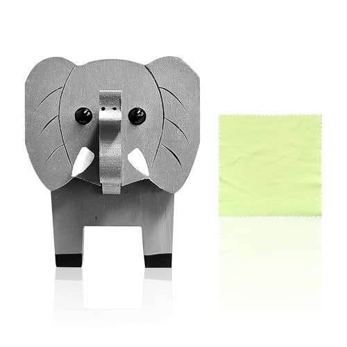 1Stk 3D Elefantenförmiger Holz Brillenhalter, Holz Puzzle Brillenständer, Kreativer Tierform Brillenhalter Sonnenbrillen Display Ständer Geschenke Home Office Schreibtisch Dekoration (Elefant) von NyxSeat