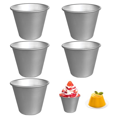 5 Puddingformen, Geleeformen, antihaftbeschichtete Kuchenformen, unabhängige Backförmchen, Mini-Puddingbecken, geeignet zum Backen und zur Dessertzubereitung. von NyxSeat