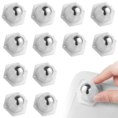 12 Stück Kugelrollen Schwerlast Möbelrollen Flach Set, Kugelrollen für Möbel Sselbstklebendes, Universal 360 Moving Wheels, für Transport von Möbeln, Waren 12 Stück Kugelrollen Schwerlast Möbelrollen Flach Set, Kugelrollen für Möbel Sselbstklebendes, Universal 360 Moving Wheels, für Transport von Möbeln, Waren von Nzoike