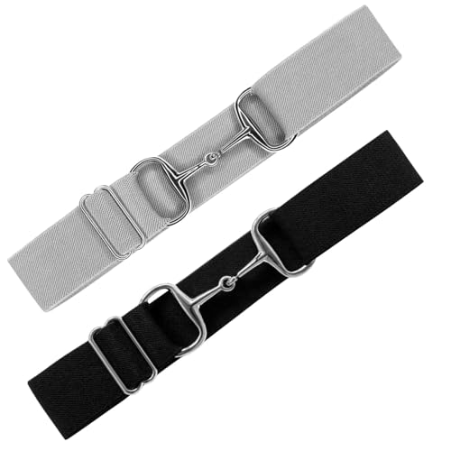 Nzoike Elastic Equestrian Belt with Bit Buckle and Leather Key Strap,Equestrian Elastic Belt, Equestrian Surcingle Buckle Belt, Equestrian Belts, Equestrian Riding Belt von Nzoike