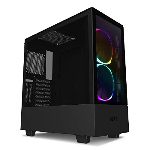 NZXT H510 Elite – CA-H510E-B1 - Premium ATX Mid-Tower PC Gaming Gehäuse – Dual Tempered Glass Fenster - RGB Lüfter & Controller - Front I/O USB-C - Vertikale GPU Option - Wasserkühlung ready - Schwarz von NZXT