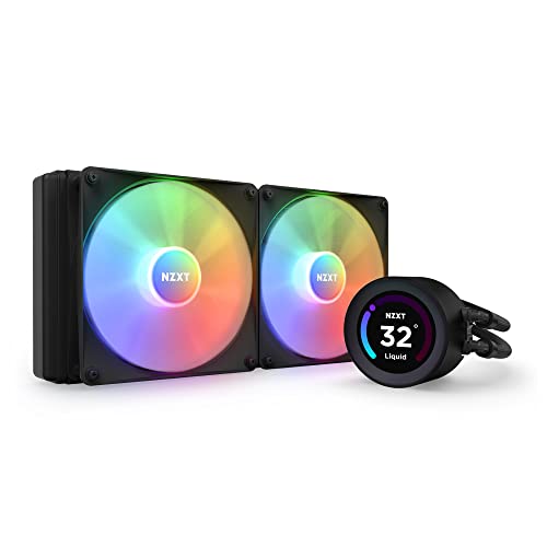 NZXT Kraken Elite 280 RGB - RL-KR28E-B1-280mm AIO CPU Wasserkühlung - 2,36" LCD Display 640x640-2x140mm RGB Core Fans - EIN Breakoutkabel zur einfachen Installation - anpassbar durch NZXT CAM von NZXT