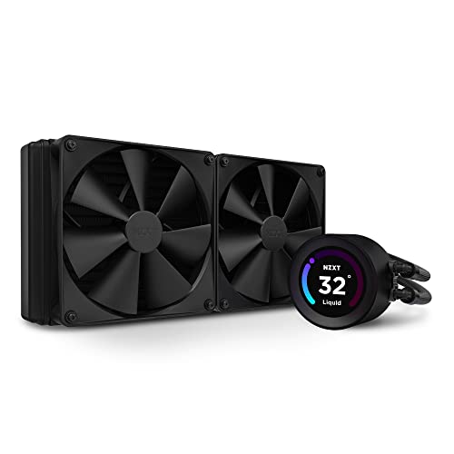 NZXT Kraken Elite 280 - RL-KN28E-B1-280mm AIO CPU Wasserkühlung - 2,36" LCD Display 640x640-2x120mm PWM Fans - EIN Breakoutkabel zur einfachen Installation - Schwarz von NZXT