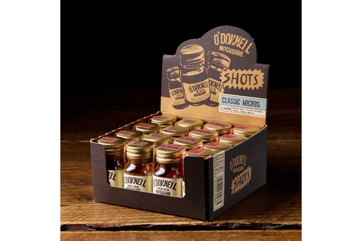 O`Donnell Moonshine 16er Micro Box Classic (HN-PK-WB-TO) 20 ml von O`DONNELL MOONSHINE