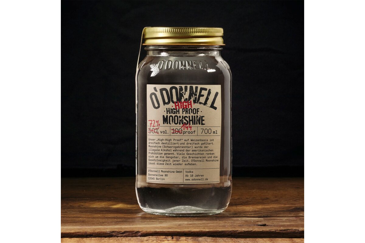 O`Donnell Moonshine High High Proof 72% Vol. 700 ml von O`DONNELL MOONSHINE