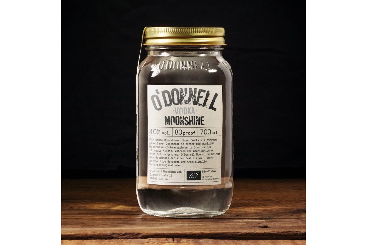 O`Donnell Moonshine Kombiset Vodka 40% Vol. (Bio) 700 ml inkl. ausgießer von O`DONNELL MOONSHINE