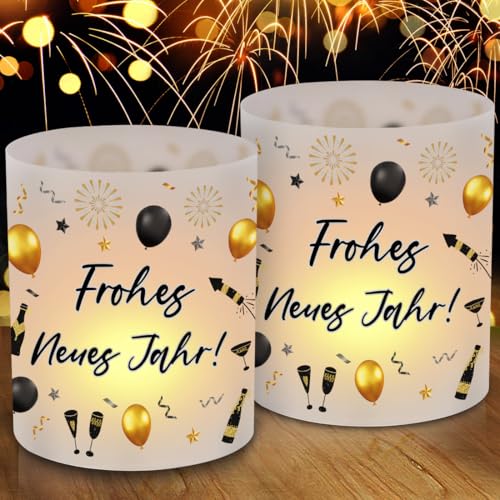 12 Windlicht Tischdeko Silvester, Happy New Year Deko, Silvester Deko 2025, Silvesterdeko Party Set, Silvester Tischdeko Windlichter, Silvesterparty Neujahr Deko Geeignet für Teelichter oder Kerzen 12 Windlicht Tischdeko Silvester, Happy New Year Deko, Silvester Deko 2025, Silvesterdeko Party Set, Silvester Tischdeko Windlichter, Silvesterparty Neujahr Deko Geeignet für Teelichter oder Kerzen von O-Kinee