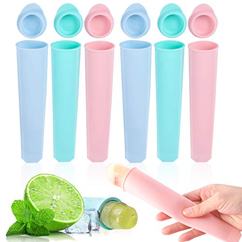 O-Kinee Eisformen Silikon, Wassereis Eislutscher Bunt,Wiederverwendbare Stieleisformer,EIS am Stiel Formen,Popsicle Silikonform Kinder Ice Pop Maker Set von O-Kinee